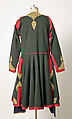 Ensemble, wool, silk, metallic embroidery, linen