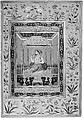 Portrait of Shah Jahan on the Peacock Throne, Ink, opaque watercolor, and gold on paper
