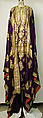 Robe, Silk, metal wrapped thread, sequins; embroidered