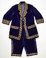 Suit, Silk, metal wrapped thread; embroidered