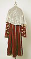 Ensemble, Silk, cotton, metal wrapped thread