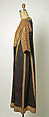 Robe, Silk, cotton, metal wrapped thread; embroidered