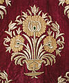 Robe, Silk, cotton, metal wrapped thread; embroidered