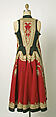 Wedding ensemble, silk, cotton, metallic thread