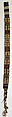 Ensemble, wool, cotton, metallic thread, ramie, animal skin, glass