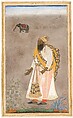 Sultan Ibrahim 'Adil Shah II Standing, "Bodleian painter", Ink, opaque watercolor, and gold on paper