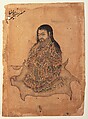 Dervish Seated in Contemplation, Marbling, opaque watercolor and gold on paper