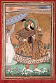 Sultan Abu’l Hasan of Golconda, Standing, Opaque watercolor and gold on paper