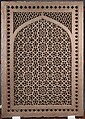Pierced Window Screen (Jali), Red sandstone; pierced, carved