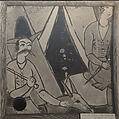 Tile, Stonepaste; glazed