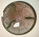 Bowl, Earthenware; carved and glazed