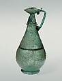 Ewer, Glass; free blown and worked on the pontil with applied decoration