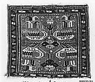 Storage Bag Fragment, Cotton (warp), wool (weft and pile); symmetrically knotted pile