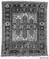 Carpet with Double-Ended Triple Niche, Wool (warp, weft, and pile); symmetrically knotted pile