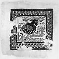 Square with Quail, Wool, linen; plain weave, tapestry weave