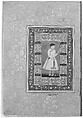 "Portrait of Zamana Beg, Mahabat Khan", Folio from the Shah Jahan Album, Painting by Manohar (active ca. 1582–1624), Ink, opaque watercolor, and gold on paper
