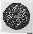 Medallion, Leather, cotton; embroidered with silk