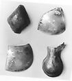 Shaped Inlay Pieces, Glass; mold blown and tooled