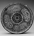 Dish, Clay; painted and glazed