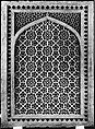 Pierced Window Screen (Jali), Red sandstone; pierced, carved