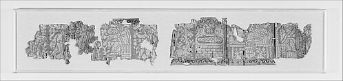 Fragmentary Band with Scenes from the Infancy of Christ, Wool, linen, silk; warp-faced compound twill