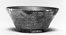 Bowl, Earthenware; incised decoration through a white slip and coloring under transparent glaze