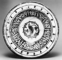 Bowl with Pseudo-inscription, Stonepaste; polychrome painted under transparent glaze