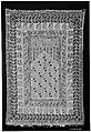 Panel, Silk and metal wrapped thread on linen; embroidered