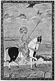 Portrait of Shah Jahan on Horseback, Ink, opaque watercolor, and gold on paper