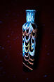 Cosmetic Flask, Glass, amber; blown with applied marvered opaque white decoration