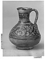Ewer, Stonepaste; underglaze painted