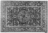 Carpet, Silk (warp), cotton (weft), wool (pile); asymmetrically knotted pile