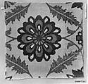 Fragment of a White-Ground Velvet Carpet, Silk, linen; cut velvet