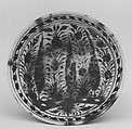 Saucer, Lustered faience