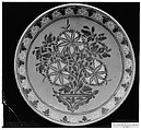 Dish, Earthenware; slip-painted and glazed