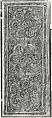 Dado Panel, Stucco; carved