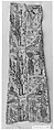 Textile Fragment Depicting a Figure in a Landscape, Silk; lampas