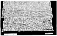 Towel, Silk, silver thread, linen