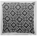 Cover, Linen, silk; plain weave, embroidered