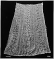 Panel from a Mantle or Apron, Cotton, tasar silk; plain weave, embroidered