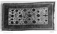 Carpet, Cotton (warp), wool (weft and pile); asymmetrically knotted pile