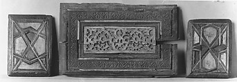 Panel, Wood; carved, inlaid with ivory