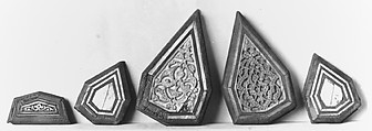Panel, Wood; inlaid with plain and carved ivory