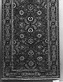 Carpet, Cotton (warp and weft), wool (pile); asymmetrically knotted pile