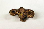 Ceramic Fragment, Earthenware; yellowish brown glaze over reddish body