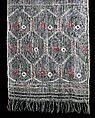 Ensemble, cotton, wool, silk, metal