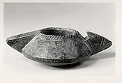 Lamp, Steatite; carved, with incised decoration