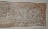 Panel with Harpies, Fish, and Trees, Terracotta; molded (?), painted