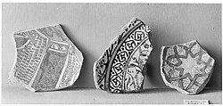 Ceramic Fragment, Composite body; opaque white tin glaze; luster-painted