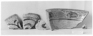 Fragment of a Bowl, Stonepaste; painted under transparent glaze